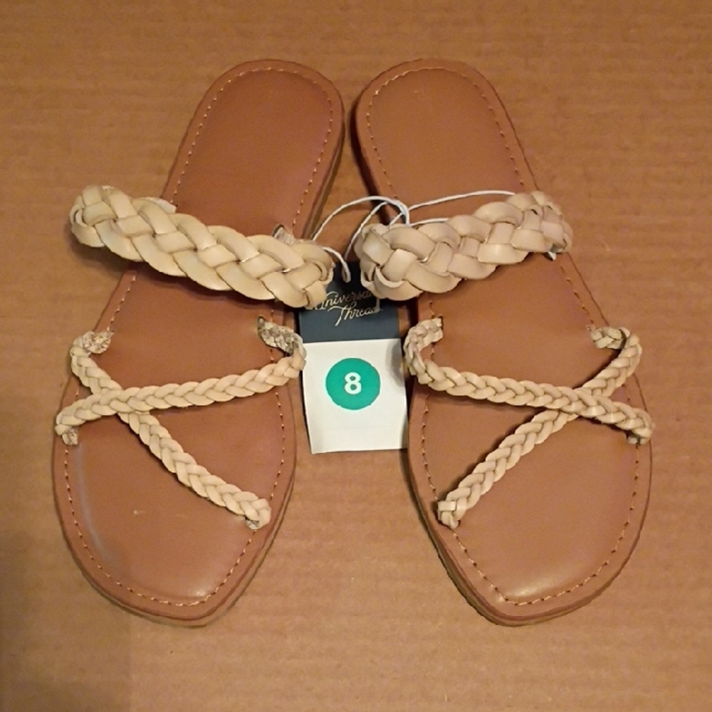Universal Thread Bone/Hilda Braided Sandals